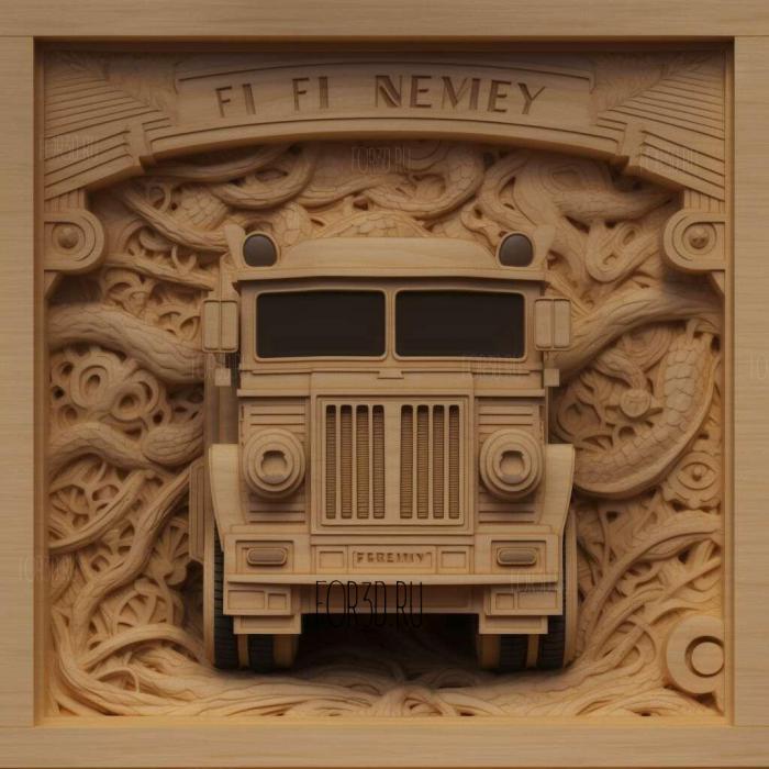 Finley the Fire Engine series 3 stl model for CNC